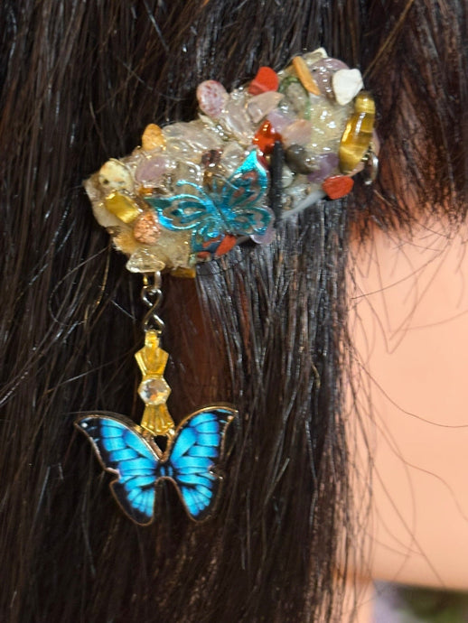 CLIP-IT Charming Attachment Butterfly Gemstone Setting & Butterfly