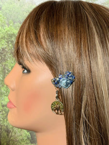 CLIP-IT Charming Attachment Blue Rosebud Gemstone Setting & Tree