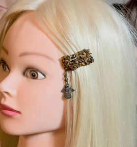 CLIP-IT Charming Attachment Tiger Eye Gemstone Setting & Angel