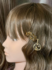 CLIP-IT Charming Attachment Tiger Eye Gemstone Setting & Celestial Kitty