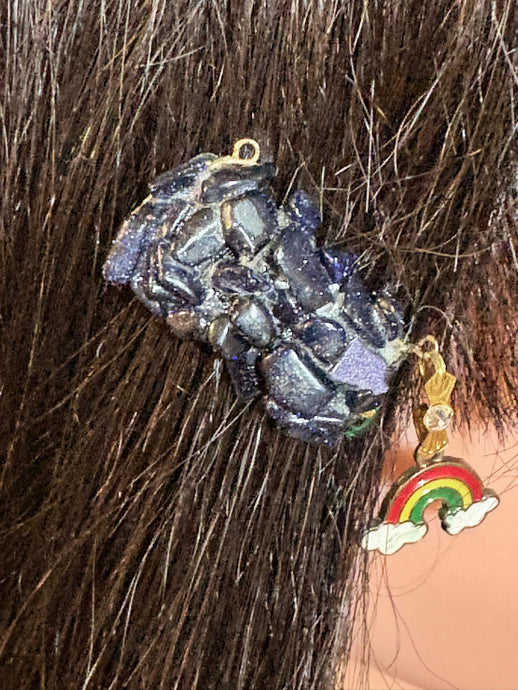 CLIP-IT Charming Attachment Black Gemstone Setting & Full Rainbow