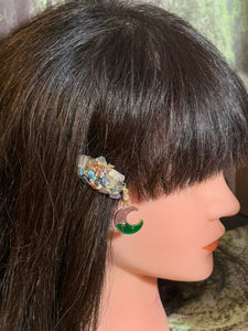 CLIP-IT Charming Attachment Multi Gemstone Setting & Half & Half Crescent Moon