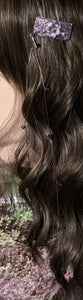 CLIP-IT XTension Brown Blossom Glitter Velvet Stretchy Brown Crystal XTension