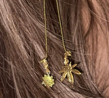 Load image into Gallery viewer, CLIP-IT XTension Gold Glitter Velvet &amp; Stretchy Metallic Gold w/Leaf &amp; Smiling Sun