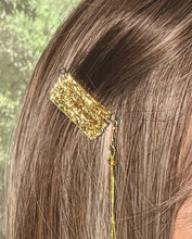 Load image into Gallery viewer, CLIP-IT XTension Gold Glitter Velvet &amp; Stretchy Metallic Gold w/Leaf &amp; Smiling Sun