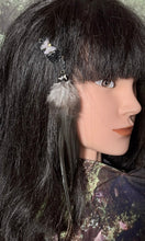 Load image into Gallery viewer, CLIP-IT XTension Crystal Butterfly Black Glitter Velvet &amp; Feathers