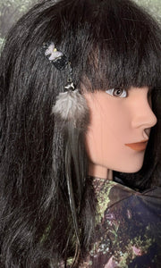 CLIP-IT XTension Crystal Butterfly Black Glitter Velvet & Feathers