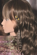 Load image into Gallery viewer, CLIP-IT XTension Crystal Diamond Golden Brown Velvet &amp; Feathers