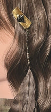 Load image into Gallery viewer, CLIP-IT XTension Crystal Diamond Golden Brown Velvet &amp; Feathers
