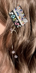 CLIP-IT XTension Colorful Musical Tiny Beaded Trim & Stretchy Aurora Faceted Crystals