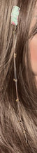 Load image into Gallery viewer, CLIP-IT XTension Pink Flowers on Green Tiny Rhinestone Trim &amp; Stretchy Aurora Faceted Crystals