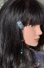 Load image into Gallery viewer, CLIP-IT XTension Blue Holographic Velvet &amp; Stretchy Blue Dark Aurora Faceted Crystals