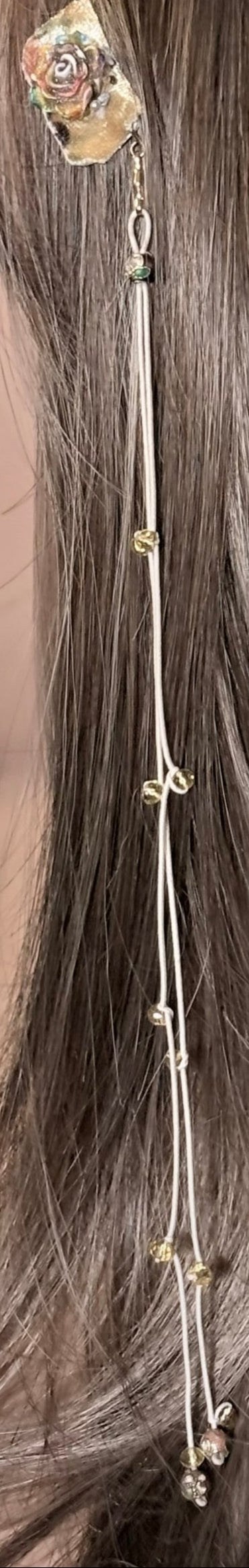 CLIP-IT XTension Colorful Velvet & Stretchy Champagne Faceted Crystals Cloisonné Accents