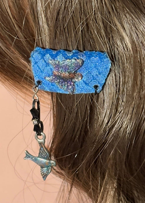 CLIP-IT Charming Attachment Rainbow Butterfly Blue Holographic Velvet & Colorful Dove