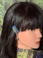 Load image into Gallery viewer, CLIP-IT Charming Attachment Rainbow RoseBud Blue Holographic Velvet &amp; Colorful Bird