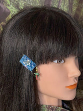 Load image into Gallery viewer, CLIP-IT Charming Attachment Butterfly Blue Holographic Velvet &amp; Palm Tree