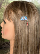 Load image into Gallery viewer, CLIP-IT Charming Attachment Butterfly Blue Holographic Velvet &amp; Painted Floral Heart