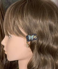 Load image into Gallery viewer, CLIP-IT Charming Attachment Blue Butterfly Blue Holographic Velvet &amp; Flower