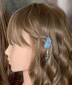 CLIP-IT Charming Attachment Butterfly Blue Holographic Velvet & Star