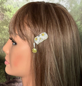 CLIP-IT Charming Attachment Yellow Gold Abstract Tiny Rhinestone Trim & Smiling Sun