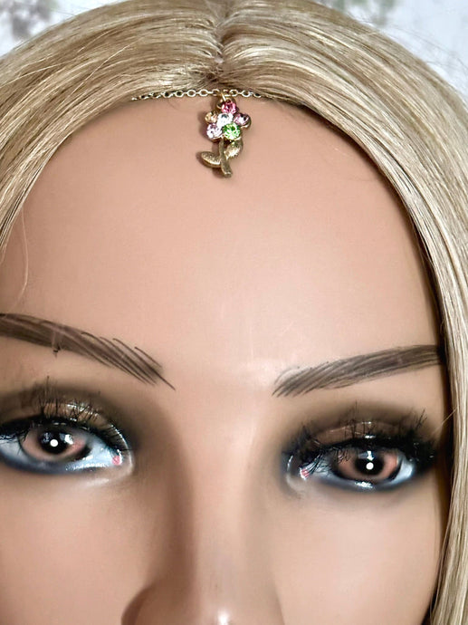 Precious Metal POWER BAND-IT Sterling Silver Chain/Gold Filled Colorful Crystal Flower & Accents