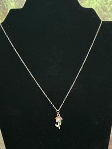 Precious Metal POWER BAND-IT Sterling Silver Chain/Gold Filled Colorful Crystal Flower & Accents