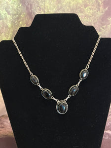 Precious Metal POWER BAND-IT Unique Hand-Crafted Sterling Silver/Genuine Black Gemstones