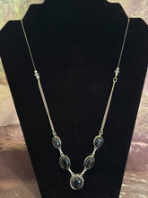 Load image into Gallery viewer, Precious Metal POWER BAND-IT Unique Hand-Crafted Sterling Silver/Genuine Black Gemstones
