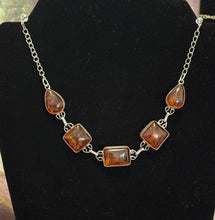 Load image into Gallery viewer, Precious Metal POWER BAND-IT Unique Hand-Crafted Sterling Silver/Genuine Amber Gemstones
