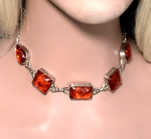 Load image into Gallery viewer, Precious Metal POWER BAND-IT Unique Hand-Crafted Sterling Silver/Genuine Amber Gemstones