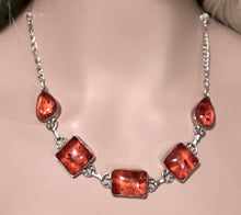Load image into Gallery viewer, Precious Metal POWER BAND-IT Unique Hand-Crafted Sterling Silver/Genuine Amber Gemstones