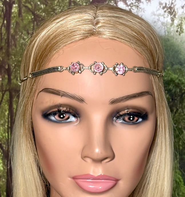 Precious Metal POWER BAND-IT Unique Hand-Crafted Sterling Silver/Genuine Pale Pink Gemstones
