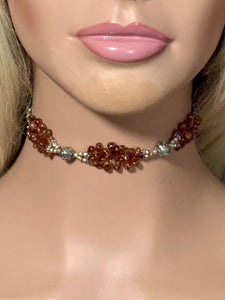 Precious Metal POWER BAND-IT Unique Hand-Crafted Sterling Silver/Genuine Garnet Gemstones