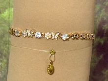 Load image into Gallery viewer, Precious Metal POWER BAND-IT Gold Filled Crystal Butterflies &amp; Flowers