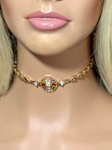 Precious Metal POWER BAND-IT Gold Filled Crystal Color Wheel