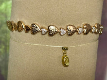 Load image into Gallery viewer, Precious Metal POWER BAND-IT Gold Filled Etched Crystal Hearts