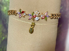 Load image into Gallery viewer, Precious Metal POWER BAND-IT Gold Filled Colorful Flowers &amp; Leaves