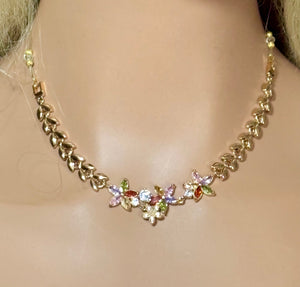 Precious Metal POWER BAND-IT Gold Filled Colorful Flowers & Leaves