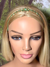 Load image into Gallery viewer, Personal Vintage POWER BAND-IT Family Heirloom Mid 20th Century Green Rhinestone Array