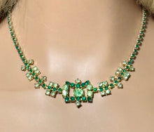 Load image into Gallery viewer, Personal Vintage POWER BAND-IT Family Heirloom Mid 20th Century Green Rhinestone Array
