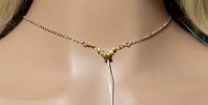 Precious Metal POWER BAND-IT Gold Filled Chain Winged Crystal Heart