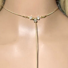 Load image into Gallery viewer, Precious Metal POWER BAND-IT Gold Filled Snake Chain Multiple Crystal Dangles &amp; Beads