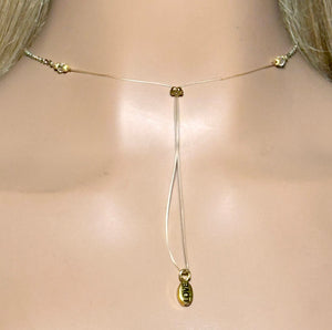 Precious Metal BAND-IT Gold Filled Chain Crystal Victory Dangle