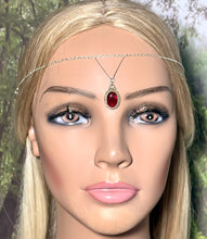 Load image into Gallery viewer, Precious Metal BAND-IT Sterling Silver Victory Chain Red Gemstone