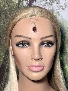 Precious Metal BAND-IT Sterling Silver Victory Chain Red Gemstone