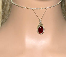 Load image into Gallery viewer, Precious Metal BAND-IT Sterling Silver Victory Chain Red Gemstone