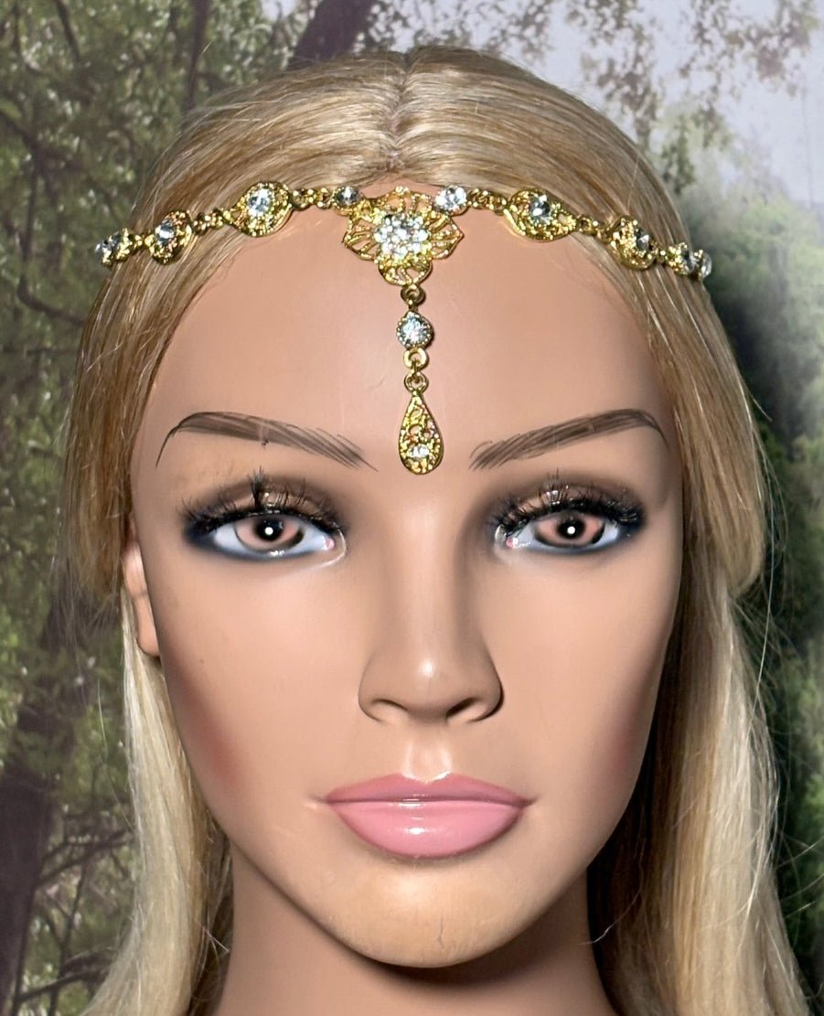 Personal Bling POWER BAND-IT Bold Gold Crystal Floral Array