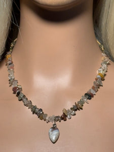 Gemstone POWER BAND-IT 10 Mixed Quartz Chips & Gemstone Drop