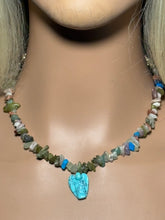 Load image into Gallery viewer, Gemstone POWER BAND-IT 9 Multi Gemstone Chips &amp; Turquoise Angel