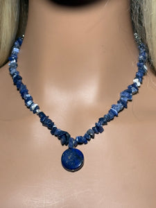 Gemstone POWER BAND-IT 14 Lapis Chips & Drop